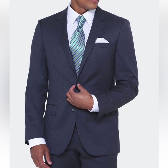 Boss Hugo Boss Slim Fit Hayes Wool Jacket Navy Size 46R Office Wedding Evening
